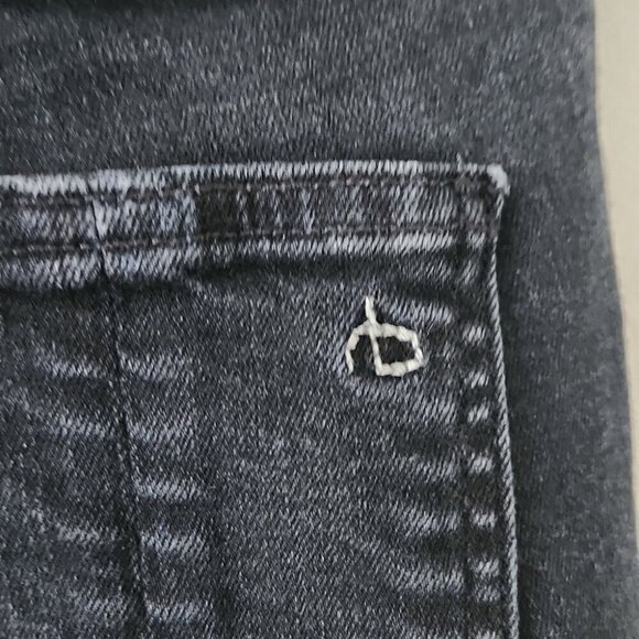 RAG & BONE | 10" inch skinny jeans in black bruin sz 26 - Picture 4 of 5